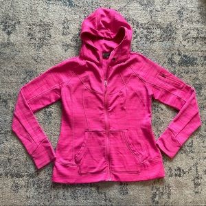 Athleta | Bright Hot Pink Full Zip Performance Hoodie Jacket Women’s Size Large